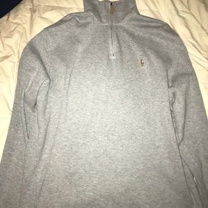 Polo Men’s Gray Pullover 3/4 Zipped Sweater